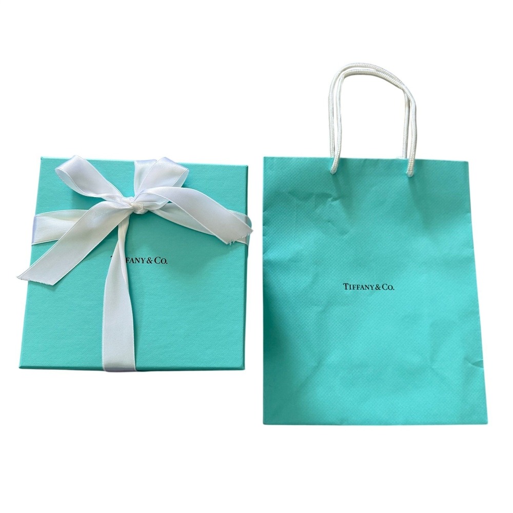 Tiffany‎ & Co Empty Box Gift Bag Ribbon Set Blue Packaging Authentic